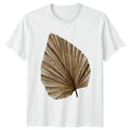 Boho Chic Dried Palm Leaf Glitter T-Shirt Tropical Botanical Birthday Gift