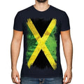 Cjamaica Grunge Flag T-Shirt Jamaican Football Jersey Gift