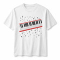 Piano Music T-Shirt Musical Notes Graphic Tee White Cotton Men Women Top UK