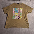 Vintage-Style Che Guevara Pop Art Graphic T-Shirt - Olive Green Size XL