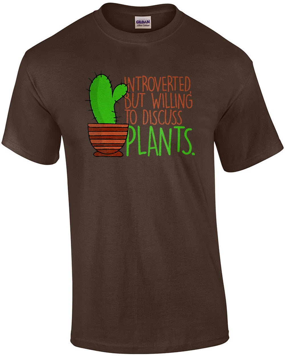 Introverted but willing to discuss plants - funny t-shirt