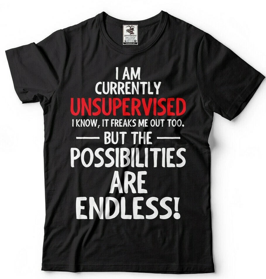 I Am Currently Unsupervised Adult Humor Novelty Graphic Funny Sarcasm T Shirt