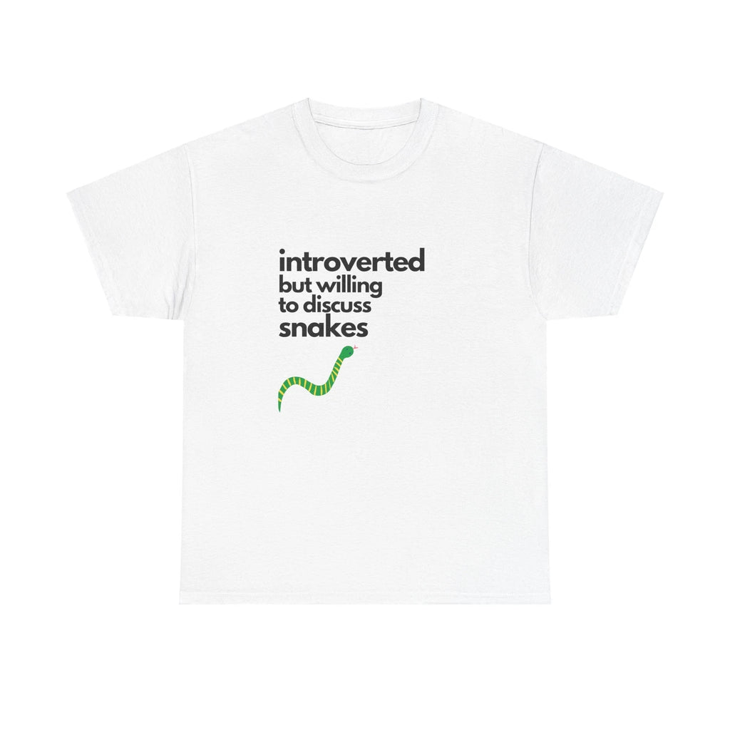 Introverted But Willing To Discuss Snakes Unisex Heavy Cotton Tee
