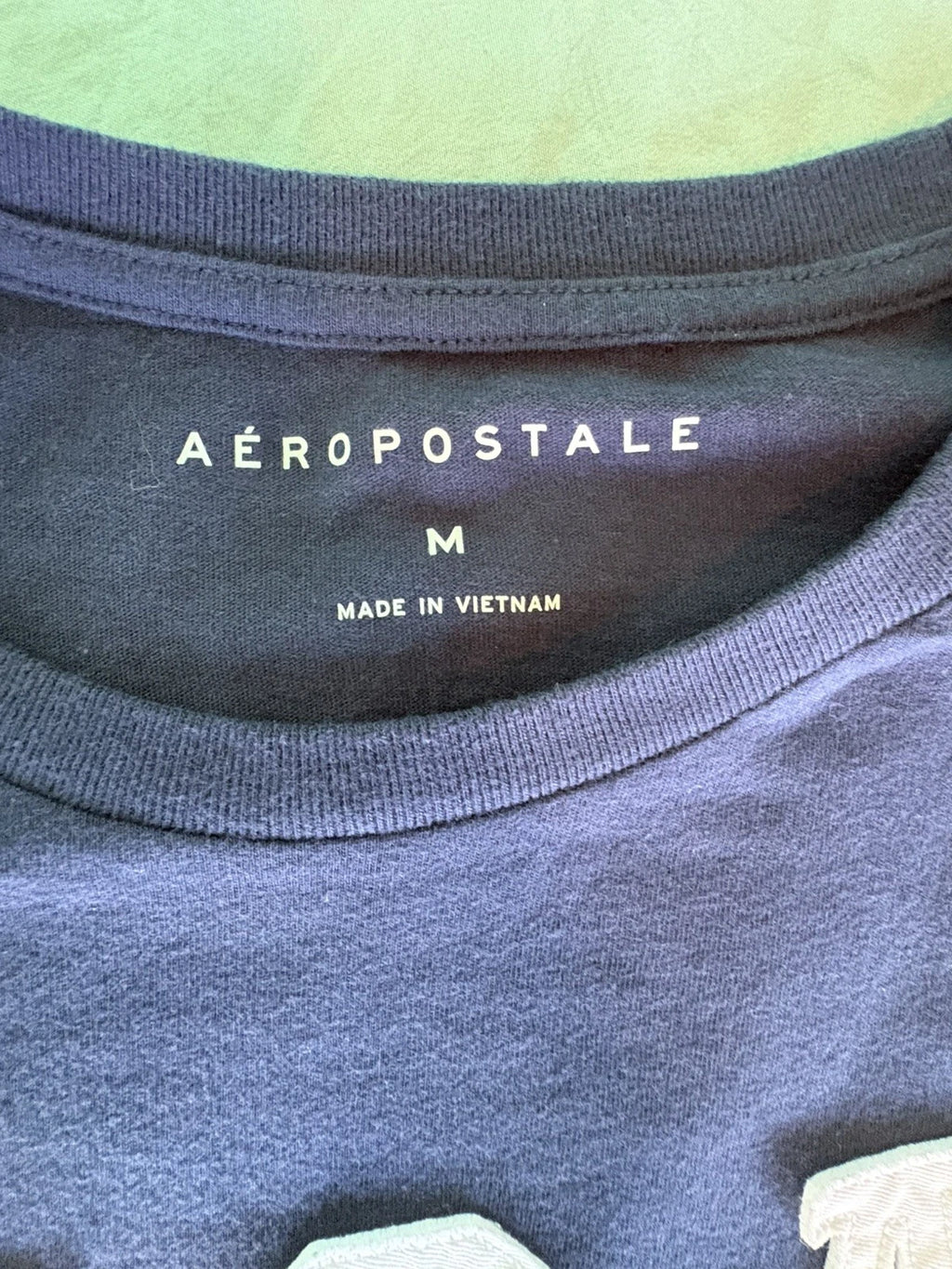 Aeropostale Shirt Mens Medium USA Spell Out Everyday Preppy Academia Streetwear