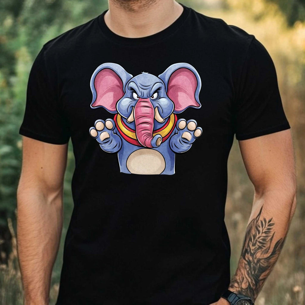 Mens Funny Elephant Print Cotton T-Shirt Size XS to 5XL