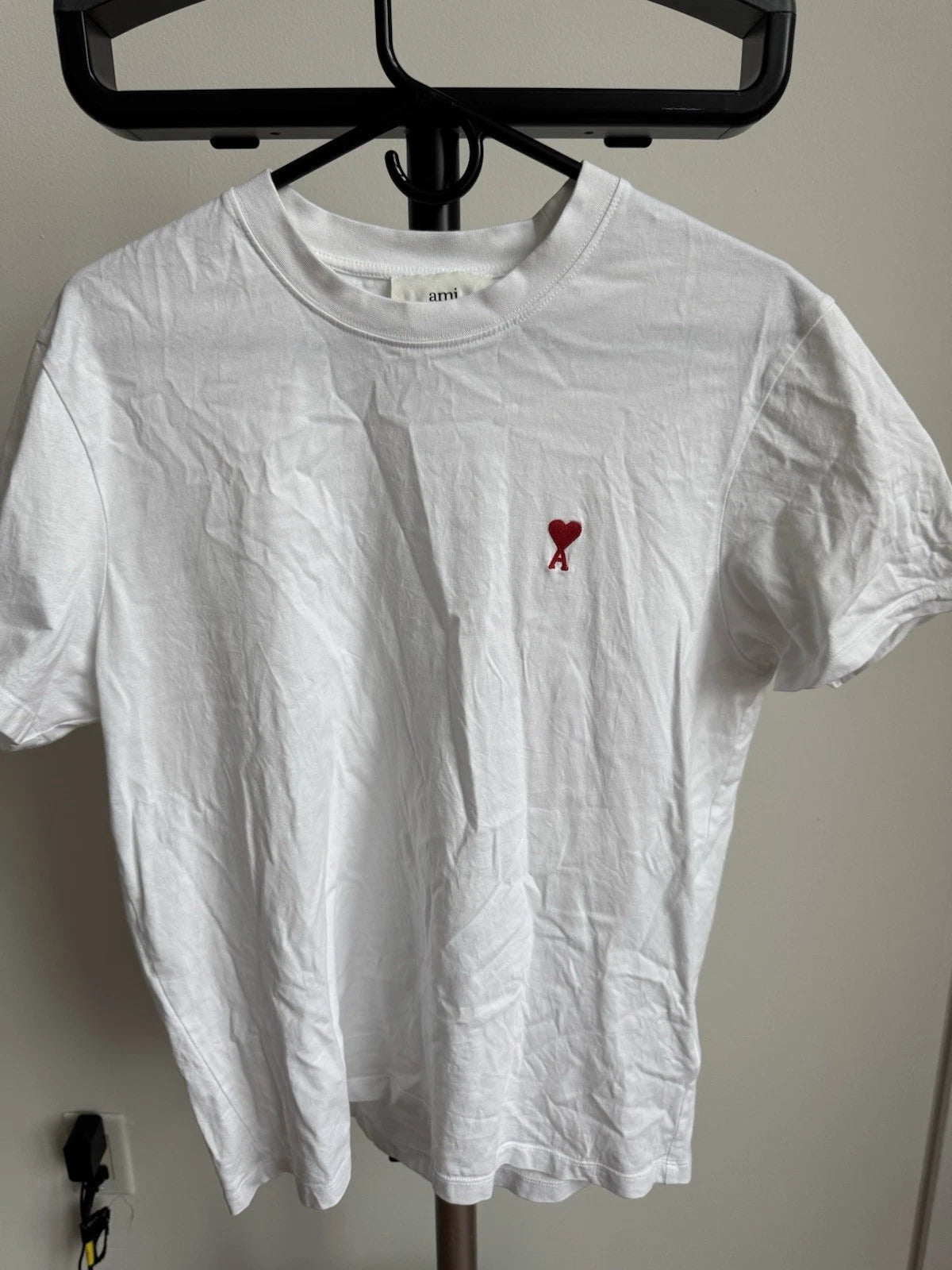 Ami Paris Men’s T-Shirt Size M in White