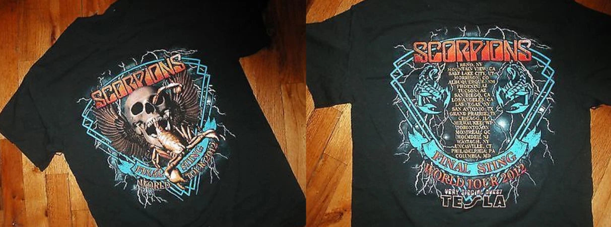 SCORPIONS Tesla Rare CONCERT Tour SHIRT 80's band rock cinderella kix warrant