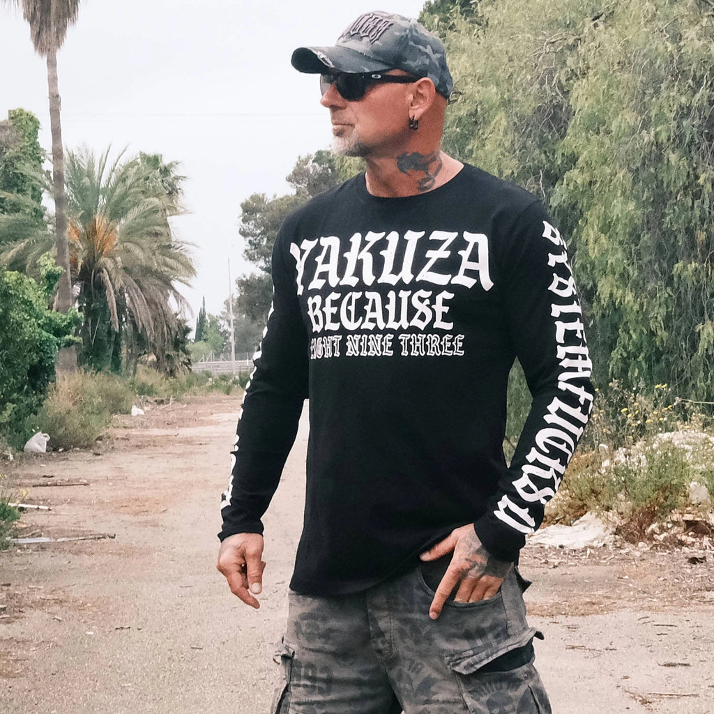 New Yakuza Men's Because Long Sleeve T-Shirt - Black