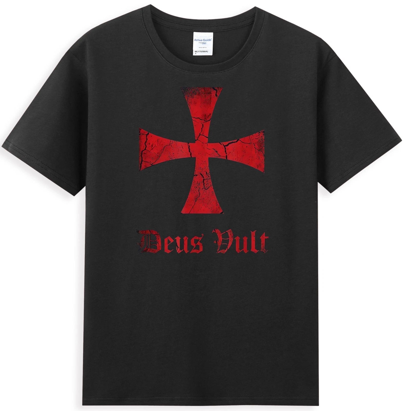 Deus Vult Knights Templar Cross Crusader Vintage Men's T-Shirt