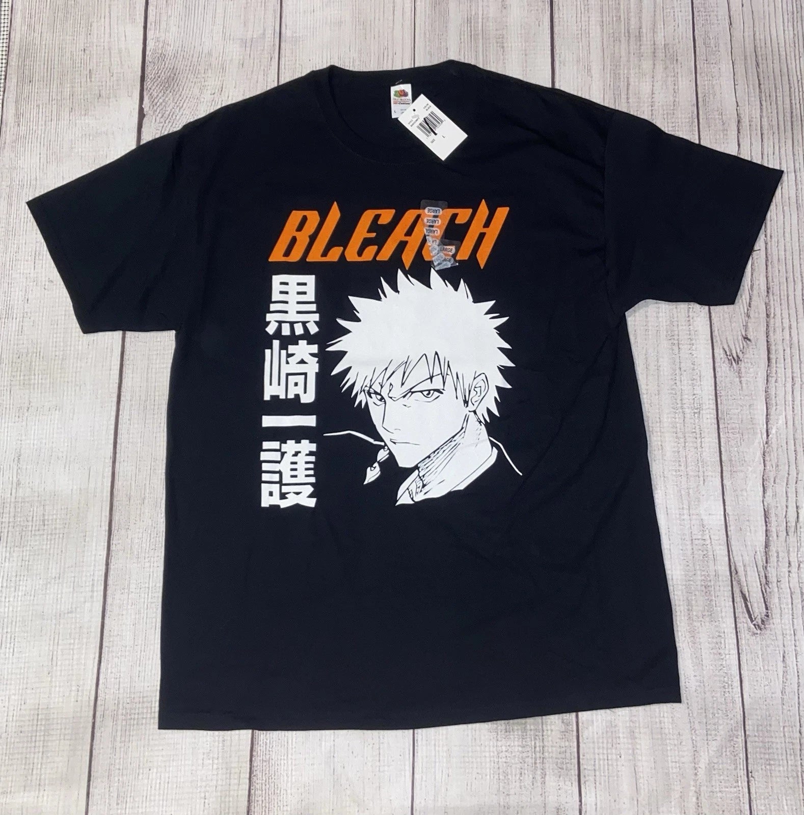 Bleach Anime Multicolor Graphic Tee-Shirt Size Large NWT With Measurements