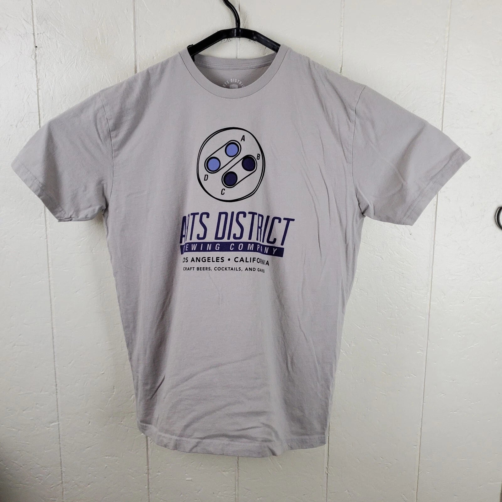 Arts District Brewing Company Shirt Mens Extra Large Gray Crew Neck Short Sleeve
