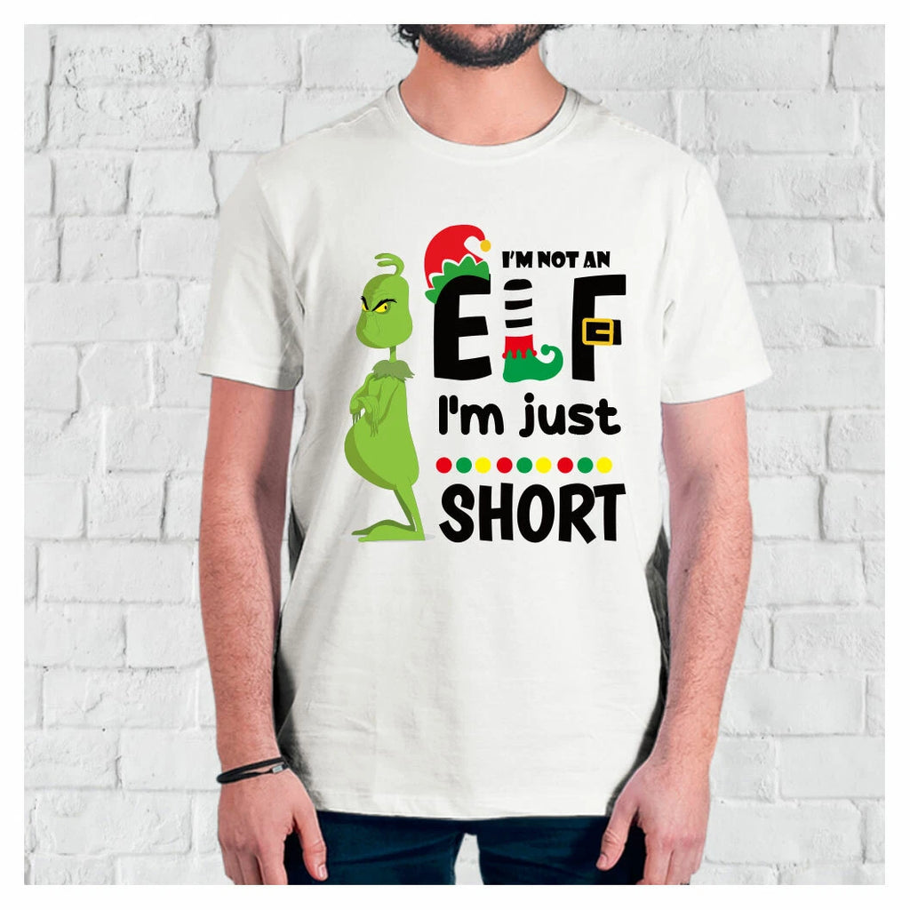 Funny Christmas Elf T Shirts Joke Quotes X-Mas Gift Santa Men Women Cloths Top