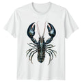 Dark Lobster Illustration T-Shirt Gothic Marine Gift For Him And Her