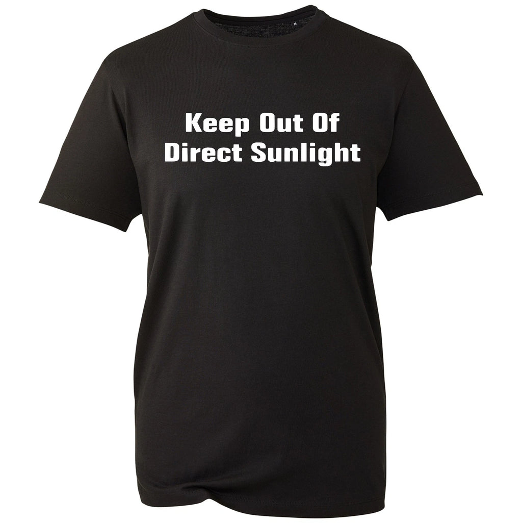 Keep Out Of Direct Sunlight T-Shirt Geek Funny Mens Loose Fit 100% Cotton Tees