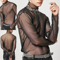 T-Shirt Daily Holiday Streetwear Transparent Turtleneck Breathable Casual