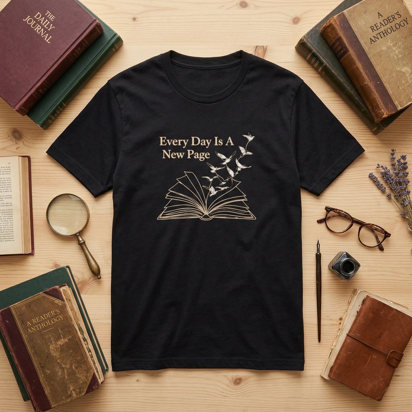 The Open Book Minimalist Graphic Tee