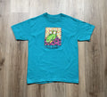 80s Vintage Later Gator Pop Art Retro T-Shirt Men’s Small Teal Funny Swamp