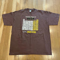 Vintage Y2K Periodic Table of Beer Alcohol T Shirt Size XL