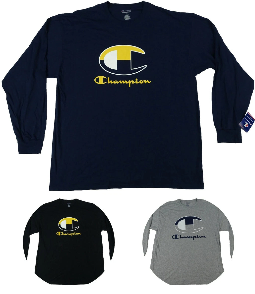Champion Men's Big & Tall Long Sleeve Shirts - Available in Multiple Colors