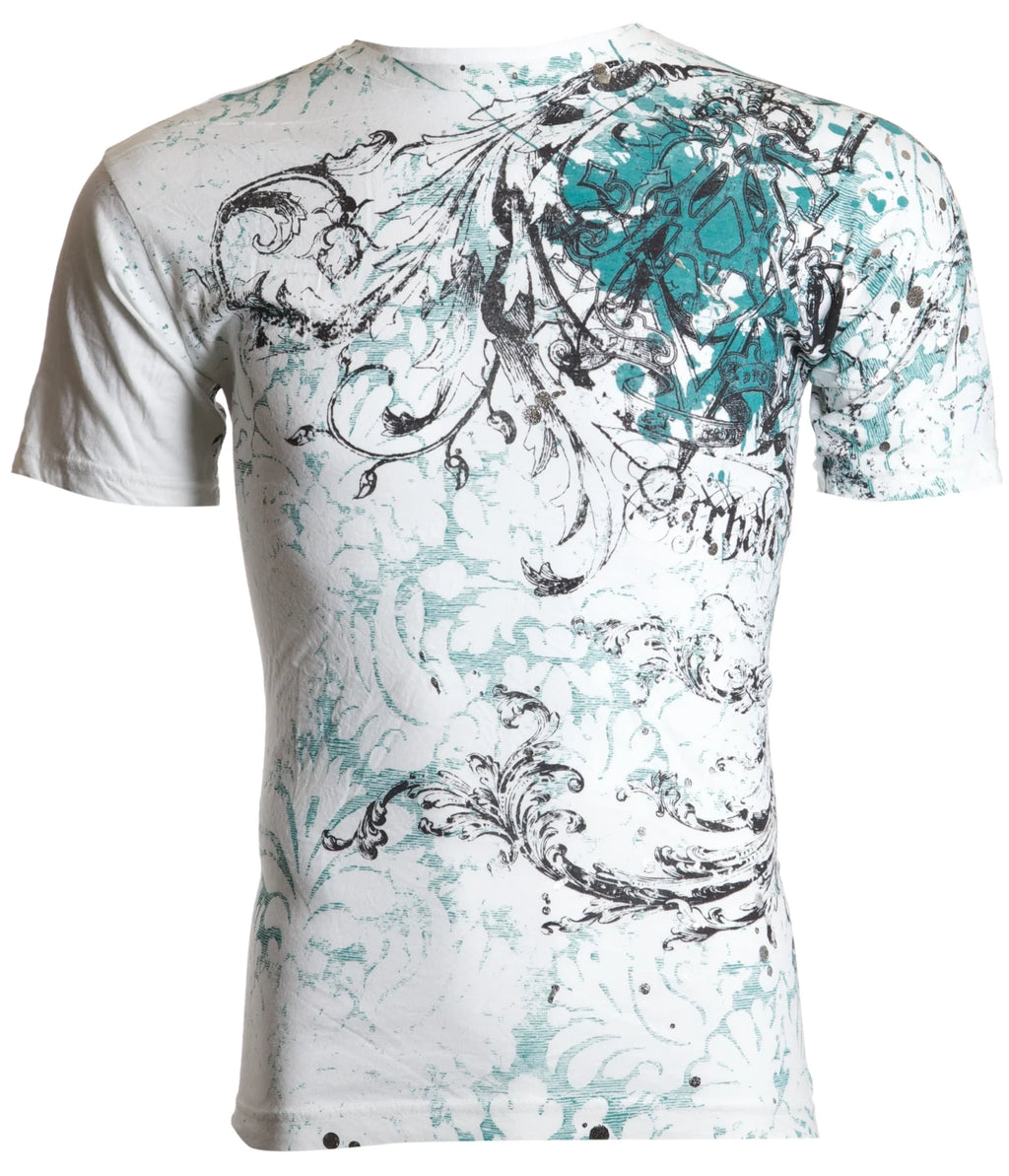 Archaic by Affliction Men's T-Shirt Heraldry Wings Biker