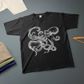 Octopus Ink Drawing Kraken T-Shirt Various Sizes & Colours Tee
