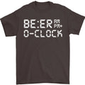 Beer OClock Funny Alcohol Drunk Humor Mens T-Shirt 100% Cotton