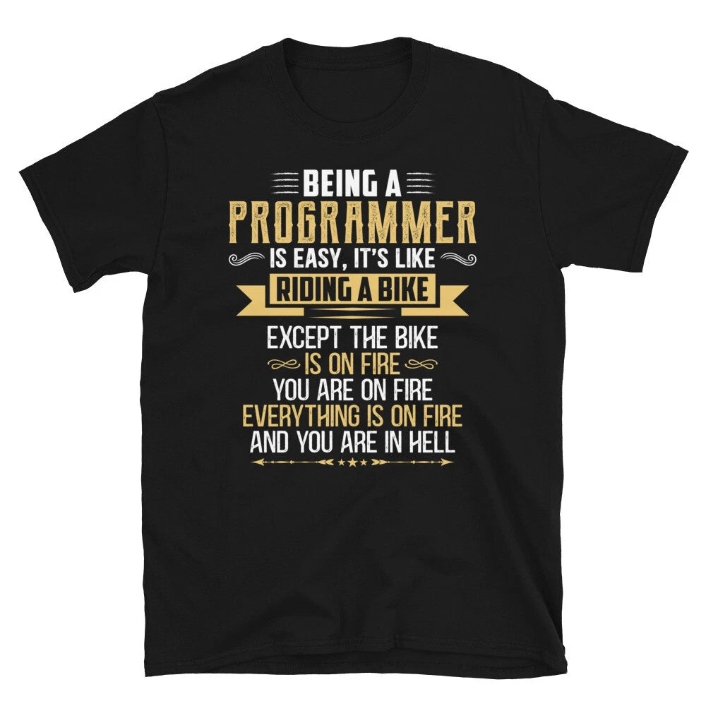 Geeky IT Computer Nerd It's Like Riding A Bike T-Shirt