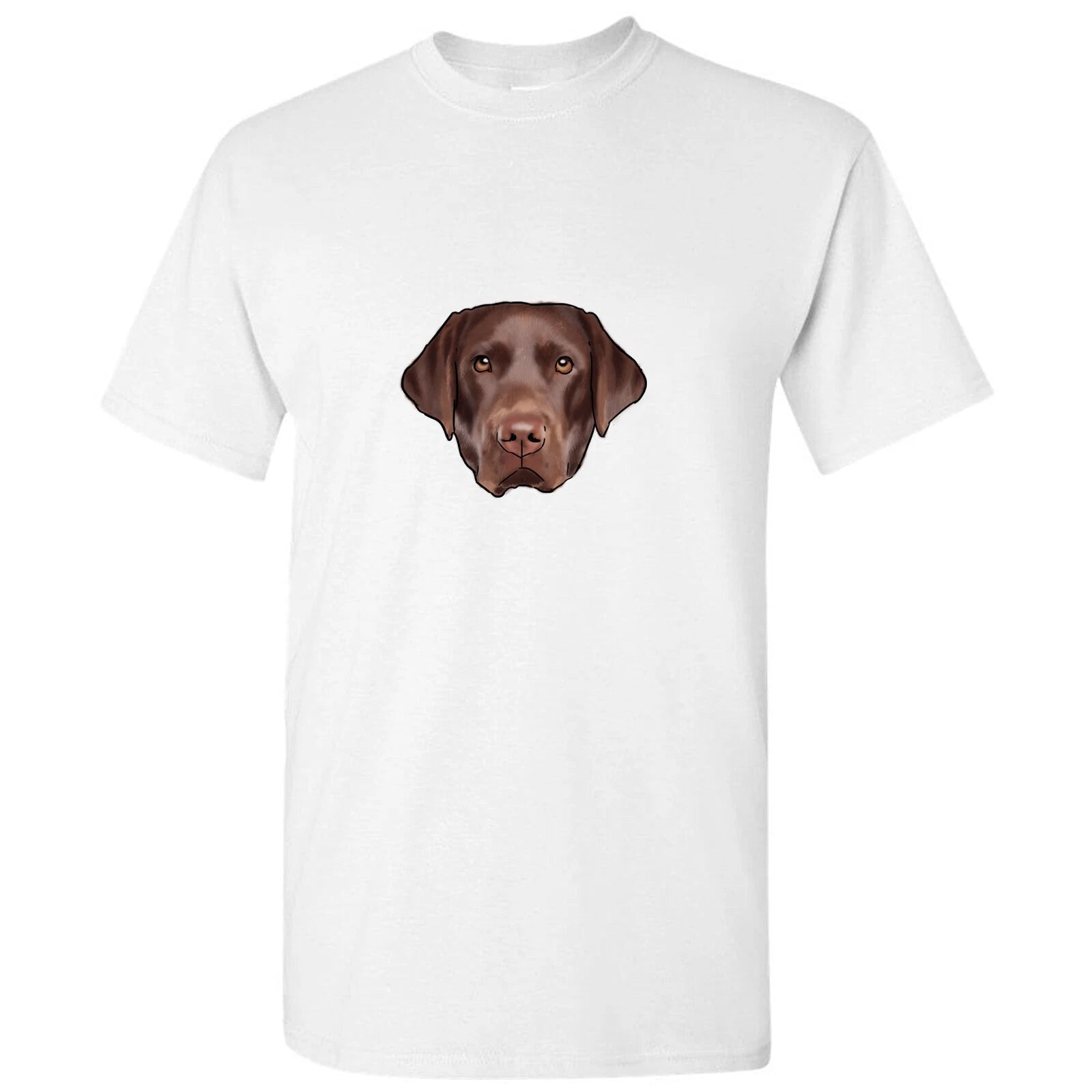 Cute Brown Labrador Dog Head White Men T Shirt Tee Top S - 5XL