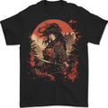 Anime Samurai Girl Fantasy Warrior Mens T-Shirt 100% Cotton