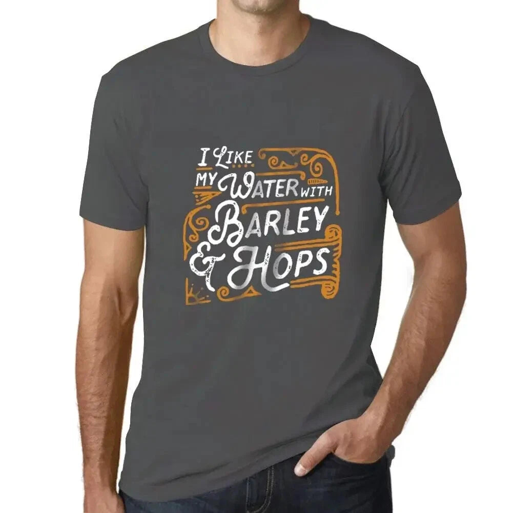 Men's Graphic T-Shirt I Like My Beer Love Water With Barley And Hops