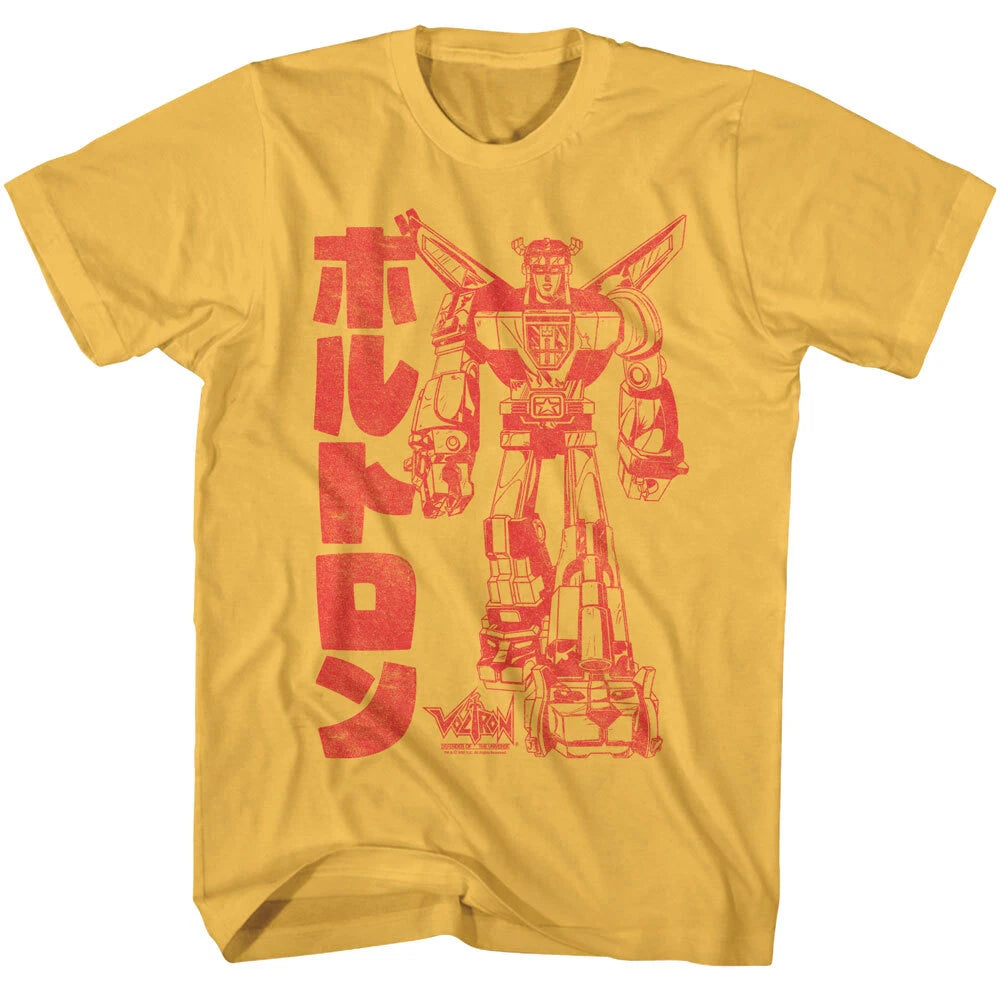 Voltron Golion Katakana Men's T Shirt Robot Beast King Kanji Japansese