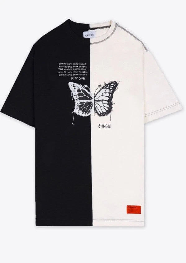 Chnge Shirt Men’s Sz M Butterfly Grunge Graphic Crewneck Skater Darwin Quote Art