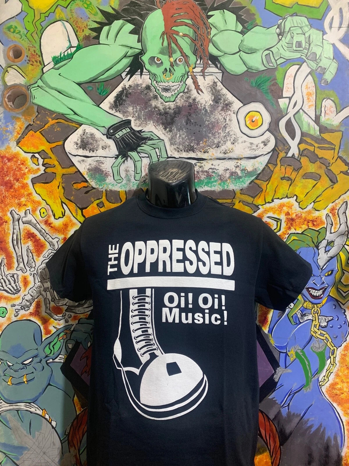 The Oppressed "Oi Oi Music" Shirt 4 Skins Business Sham 69 Dropkick Murphys