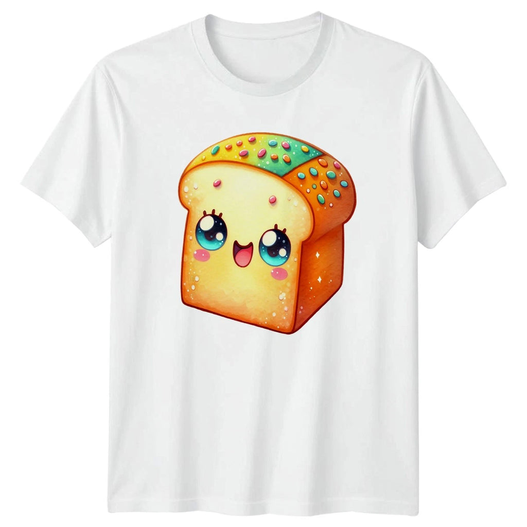 Happy Kawaii Sprinkled Bread Cute T-Shirt Kawaii Bread Food Birthday Gift