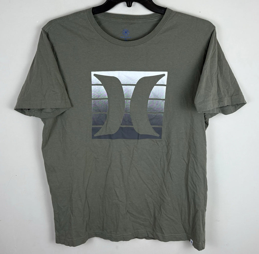 Y2K Hurley Graphic T-Shirt / Green / Size XL