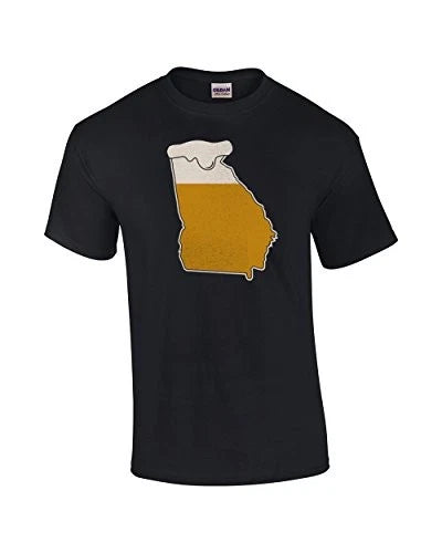Drink Georgia Funny Adult Beer Tee Shirt Black