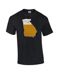 Drink Georgia Funny Adult Beer Tee Shirt Black
