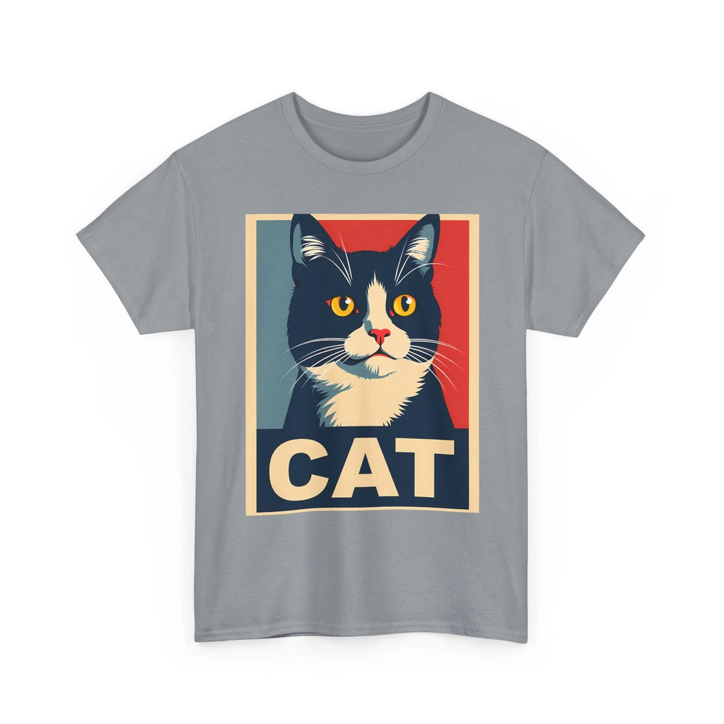 Iconic Tuxedo Cat "Hope" Poster T-Shirt - Bold Unique Statement Piece!