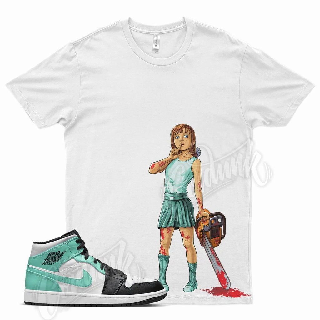 White SAW T Shirt for J1 1 Mid Tropical Twist 97 Air Force 90 97 Dunk