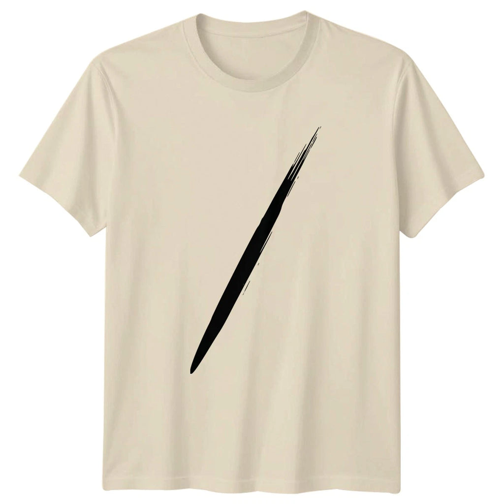 Abstract Black Brush Stroke Art T-Shirt Grunge Aesthetic