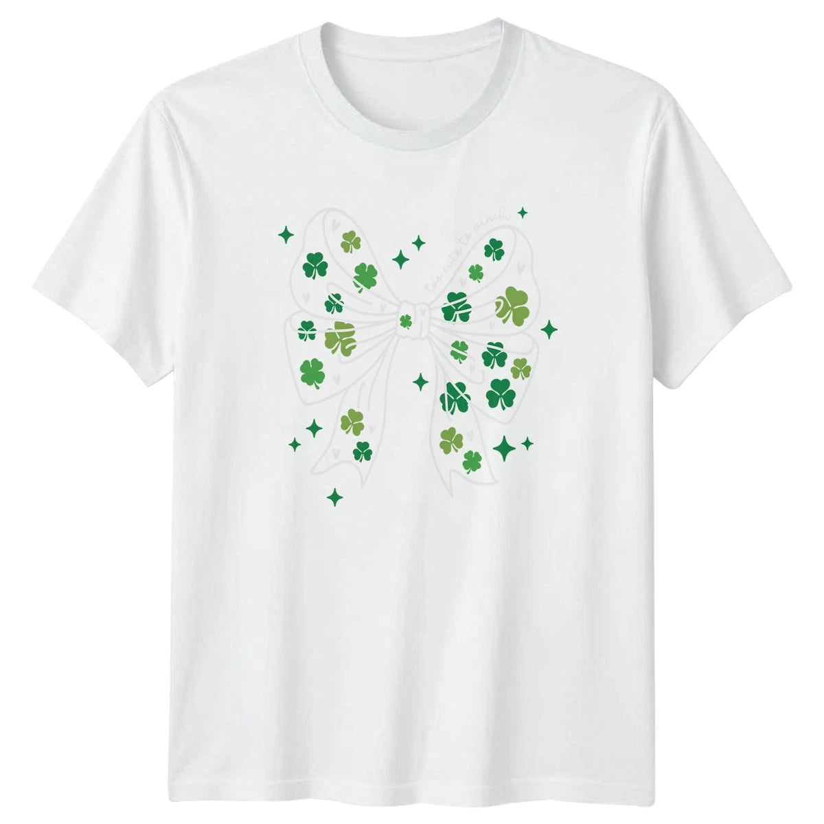 Too Cute To Pinch Womens T-Shirt St Patricks Day Holiday Gift For Her