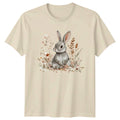 Watercolor Woodland Rabbit Boho Floral T-Shirt Bunny Wildlife