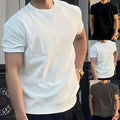 Daily Wear Mens Loose Tee Round Neck Shirt Breathable Fabric Summer Wear