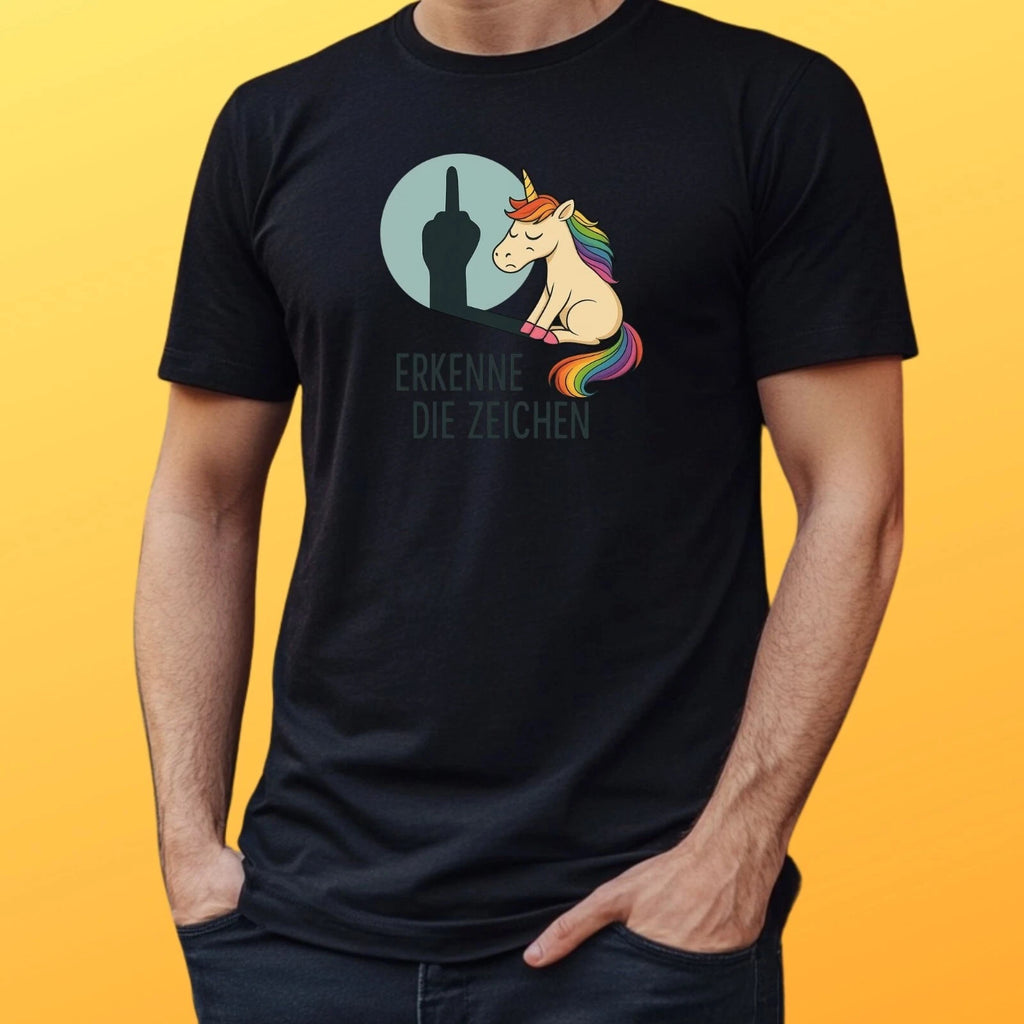 Mens Funny Saying Unicorn Motif Cotton T-Shirt Size XS to 5XL