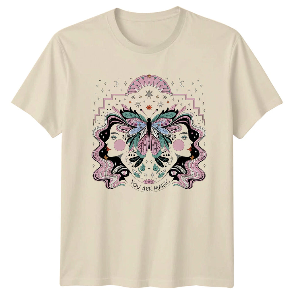 You Are Magic Boho Butterfly Women's Graphic Celestial T-Shirt