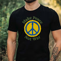 Mens Make Love Not War Motif Cotton T-Shirt Size XS to 5XL