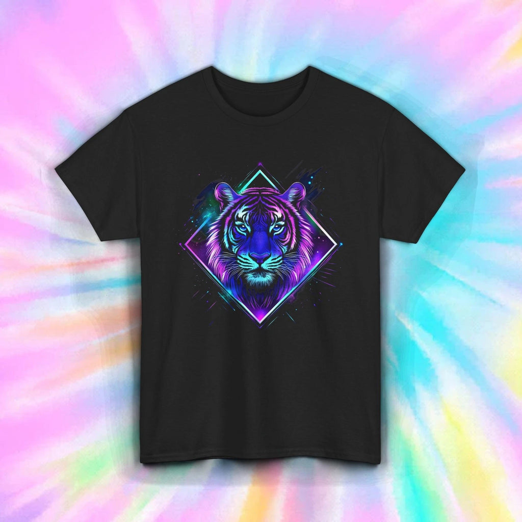 Neon Tiger Shirt Trippy Psychedelic Animal Jungle Jungle Glow Art Graphic Tee