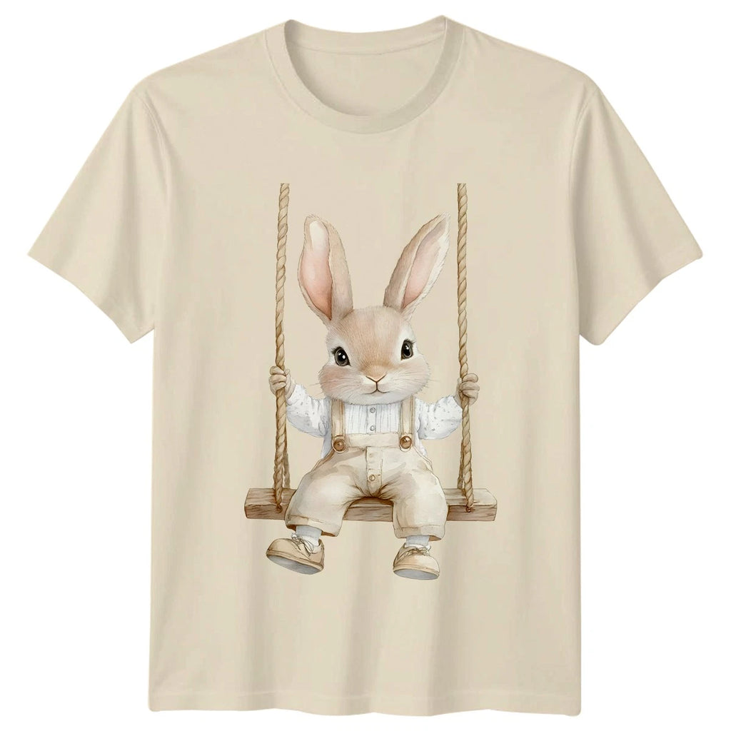 Cute Rabbit Bunny Sitting On T-Shirt Wildlife Birthday Gift For Him And Her