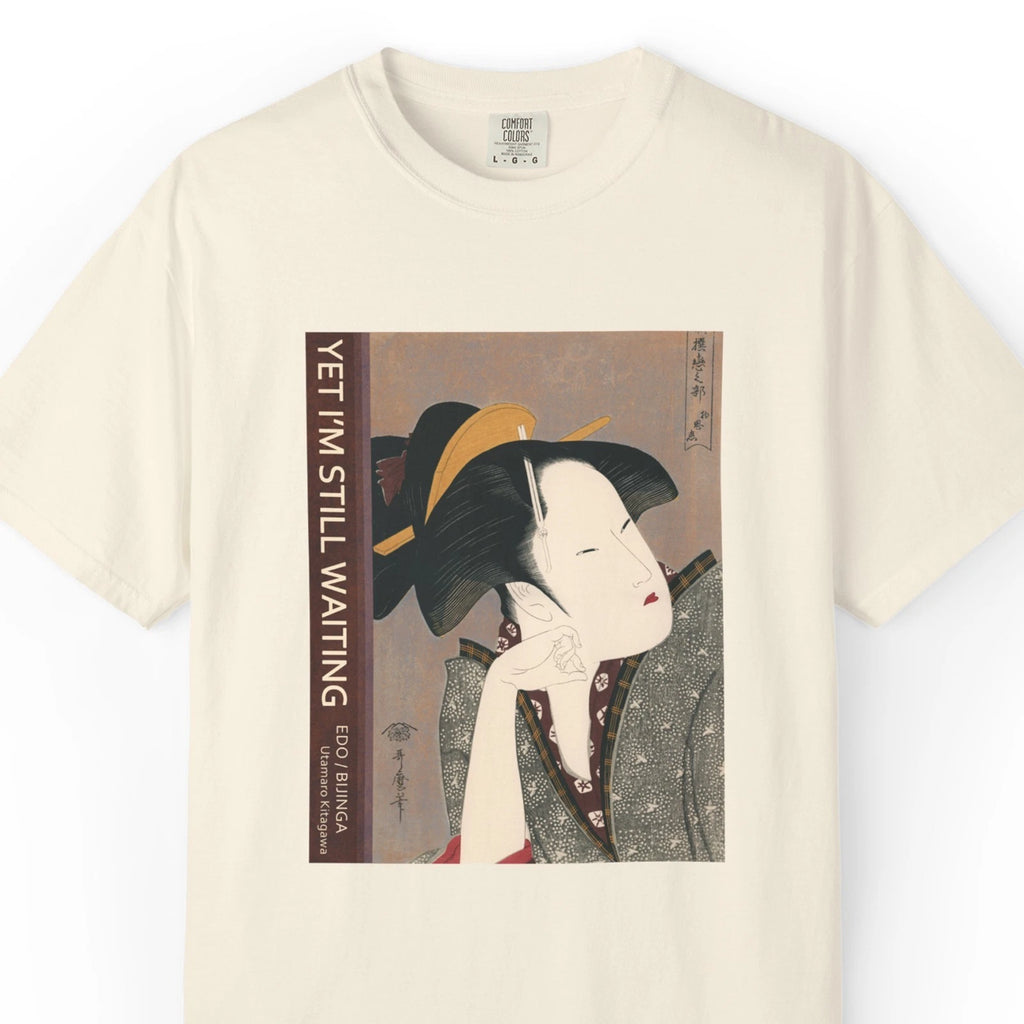 Japanese Ukiyo-e Art T-Shirt Waiting Geisha Utamaro Vintage Aesthetic Tee