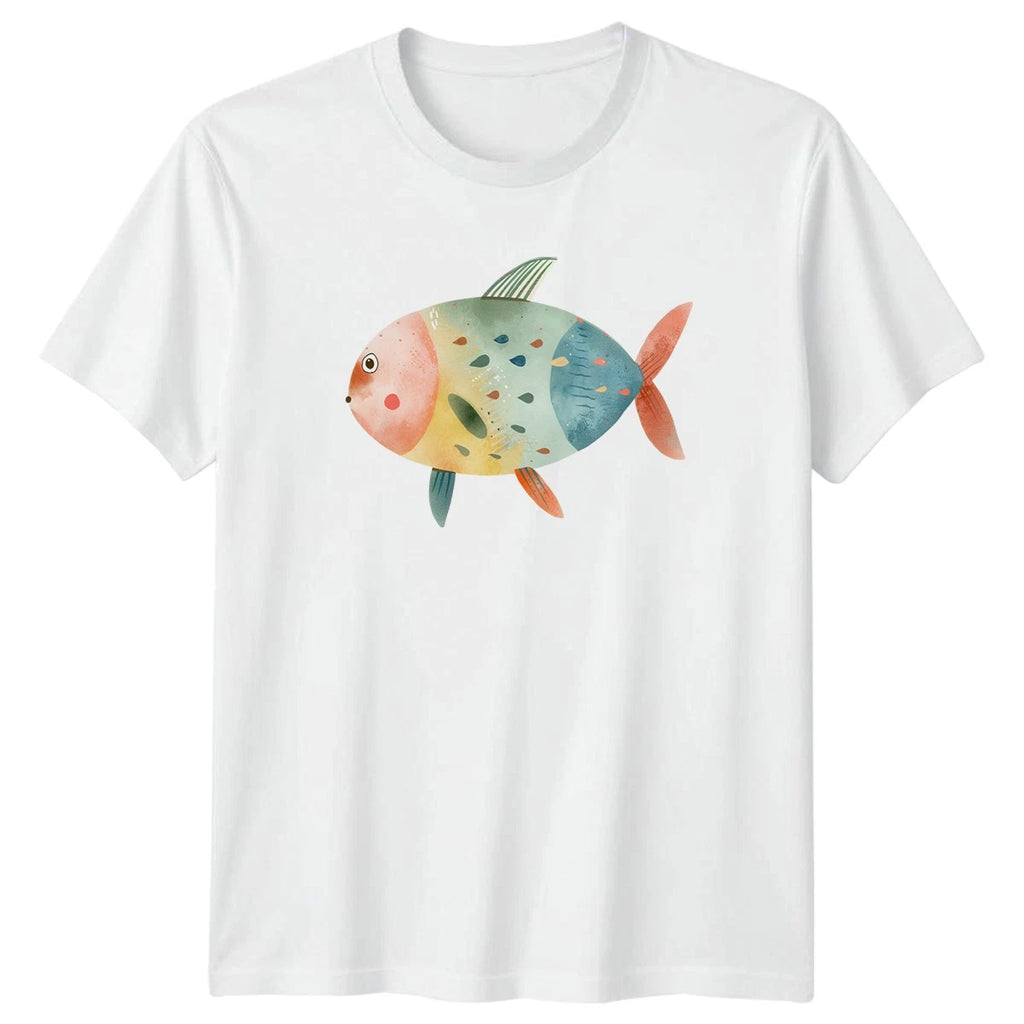 Cute Watercolor Fish T-Shirt Marine Wildlife Gift For Him And Her